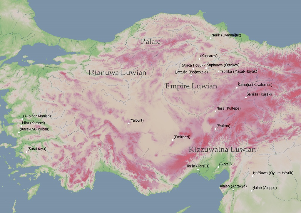 Map of Anatolia in the Empire Period